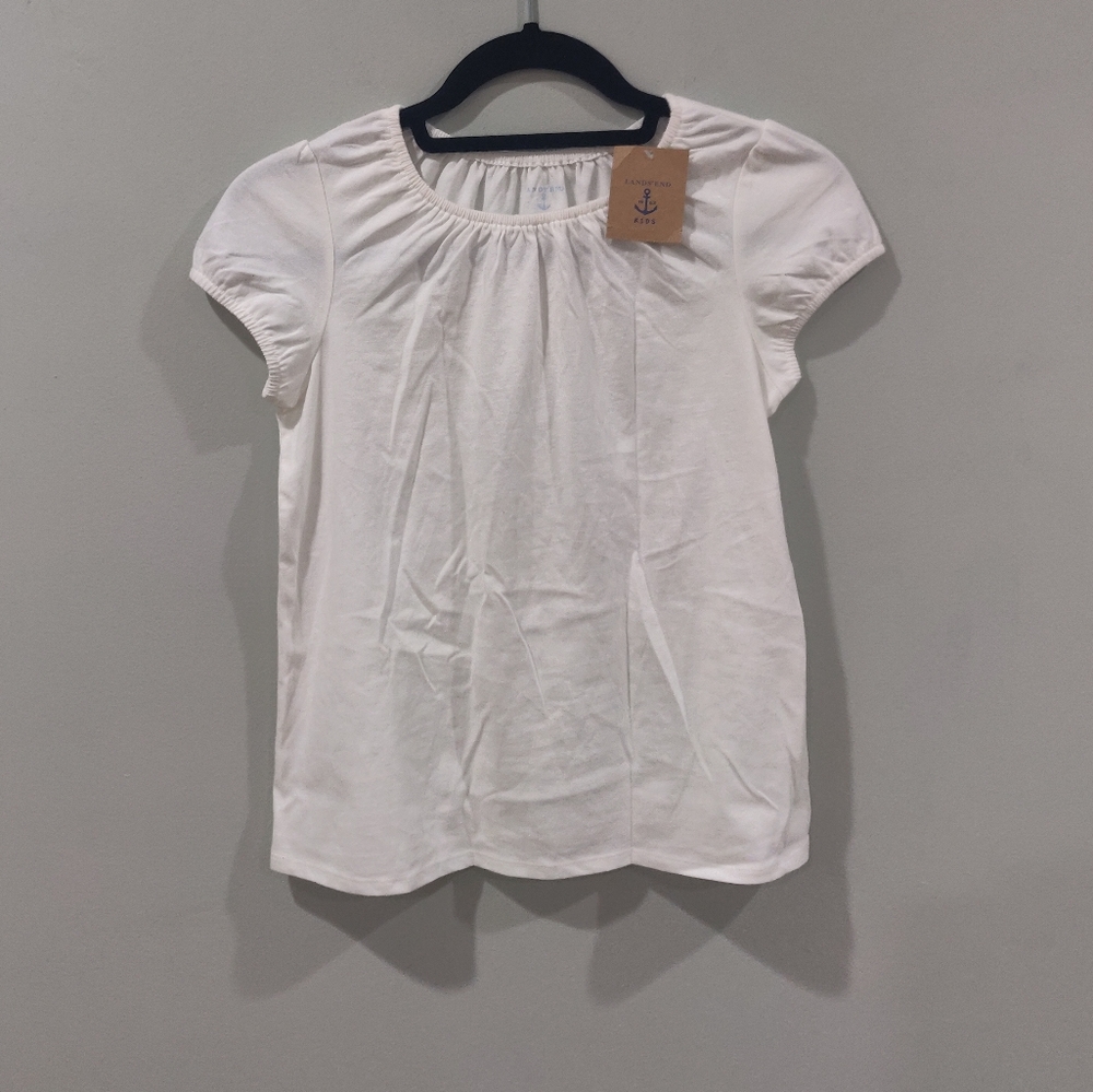 **NWT** Lands' End Kids White Knit Tee